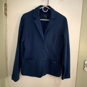French Dressing Knit Blazer Navy Blue